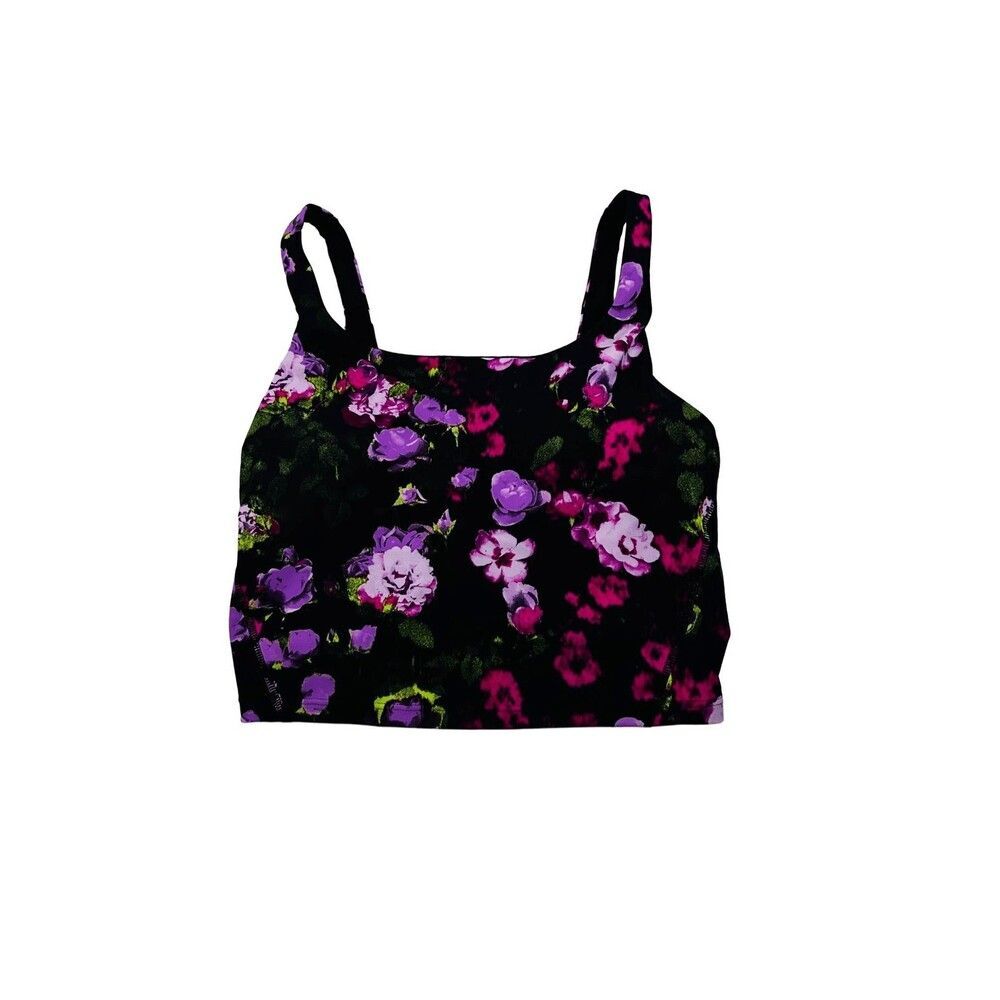 Old  navy active women sports bra pull over multicolor purple  removable padding
